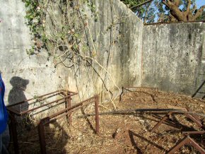 inside the ruined classroom block