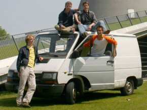 The Delft Dustbusters with their Renault Trafic van. Picture taken from www.dustbusters.tk