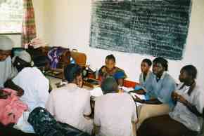 students in the new Joan Saward Home Science Lab