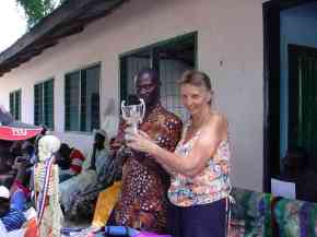 Pippa with Inter-House Sports Trophy and medals