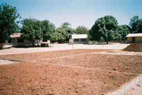 the multipurpose court before the final surface was laid