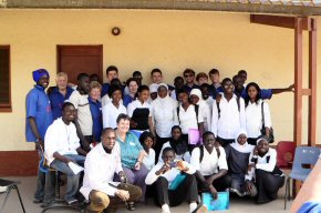 After the first workshop - group photo including Linda who came along and helped us out that day