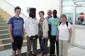 At the airport with Abdoulie and Wandifa