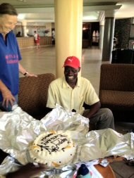 Wandifa with birthday cake