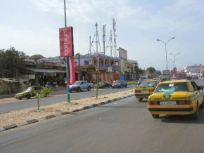 flag decked road