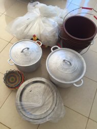 mosquito nets, pots & other gifts