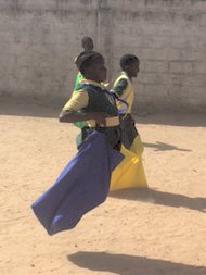 The sack race