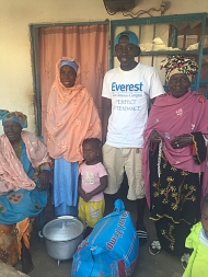 A family pleased with their gifts