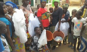 mosquito nets and buckets for families