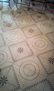 Tiled floor in Home Science room