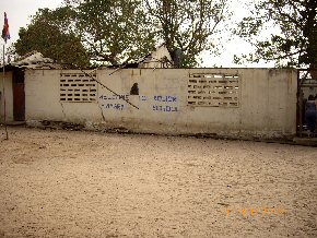 The ruined classroom at Kolior