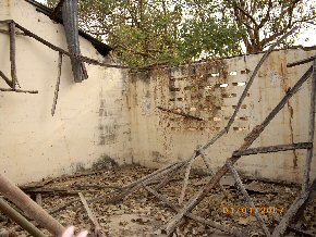 The ruined classroom at Kolior