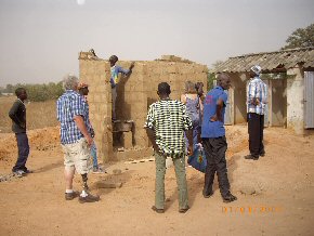 Constructing a new toilet block