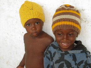 hats knitted by Southwater Welcome Club