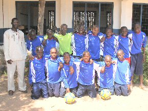 boys in their football kit