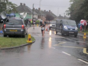 2012 New Forest Half Marathon in a very wet New Milton