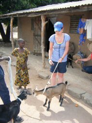 Frances and goats