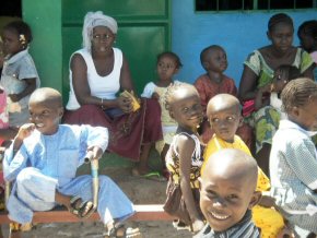 children outside the school