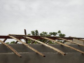 roof beams in place