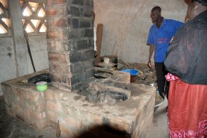 The broken oven used for cooking school dinners