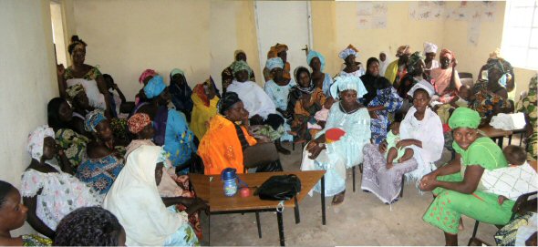 Gunjur women at the inaugural meeting