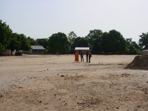 the old 'multipurpose court' - an open sandy area