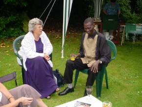 Diana Wale meets Bakary Gitteh in Mo Dawkins garden