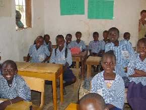 Grade 3 and the desks from Bramley School