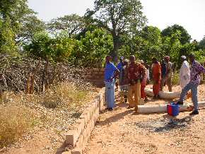 wall under construction at Jurunku School garden