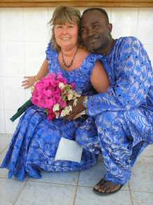 Carole and Franklin at their wedding