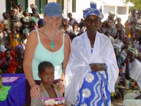 Pippa with a sponsored child and her granny