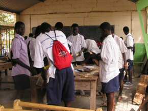 Crab Island - woodwork exam in progress