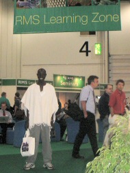 Omar at the entrance to the RMS Learning Zone