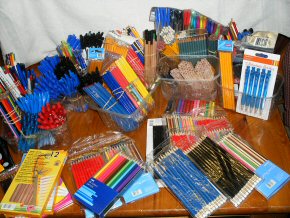 some of Oliver's pens and pencils