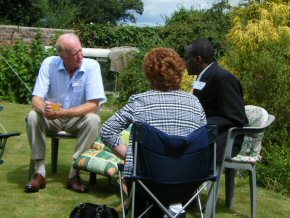 Ebrima of GOWLA helps Marge and Richard with a knotty sponsorship problem