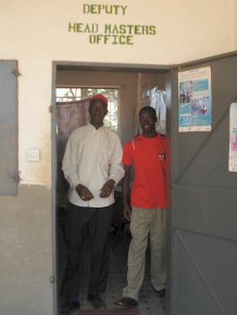 Wandifa (in red shirt) and the Deputy Head who showed us around the school