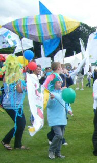 a flying fish in the parade