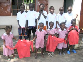 new uniforms at Brikamadina Pipeline Nursery School