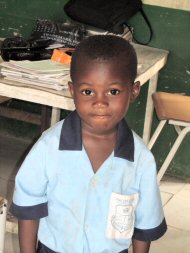 EB in his school uniform