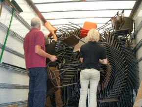 a modern sculpture? - the chairs in the van