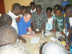 Joe Brock with student teachers