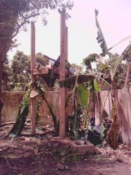 collapsed water tower pillars