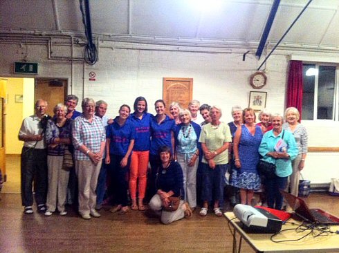 Frances, Rachel & Ellie with the ladies of West Horsley WI