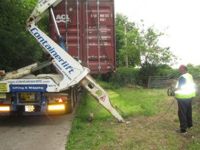 lifting loaded container