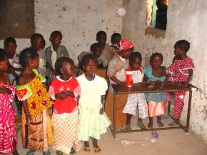 some of the children at Bakalarr nursery class