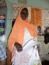 Abdoulie's teacher with Oliver's letter