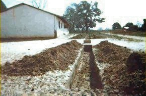 trenches have been dug for the wall foundations