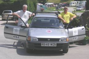 Tim and Nick with the Shap Ahoy car