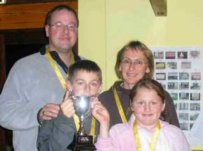 winning team Sandgrounders holding the cup