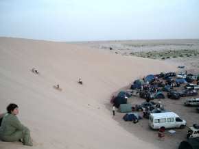 campsite at the 'Big Dune'